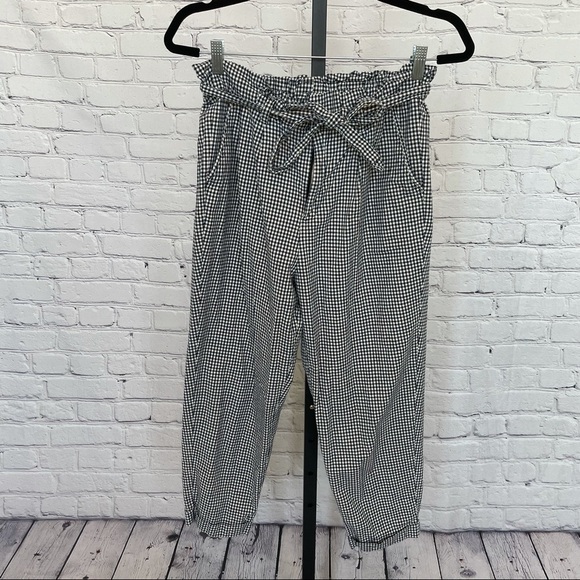 Forever 21 Gingham Print Paperbag Waist Pant - Picture 1 of 4